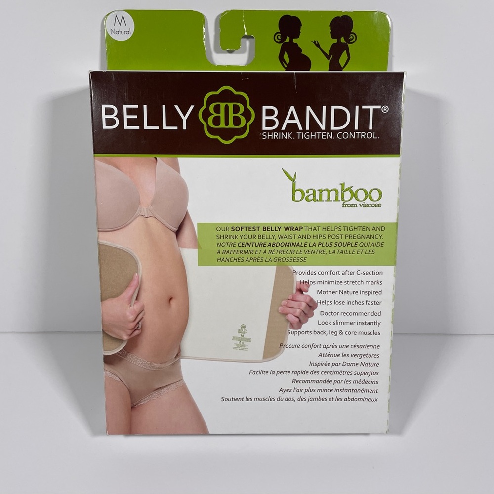 Belly Bandit Postpartum Original Belly Support Wrap Bamboo White Women's Medium